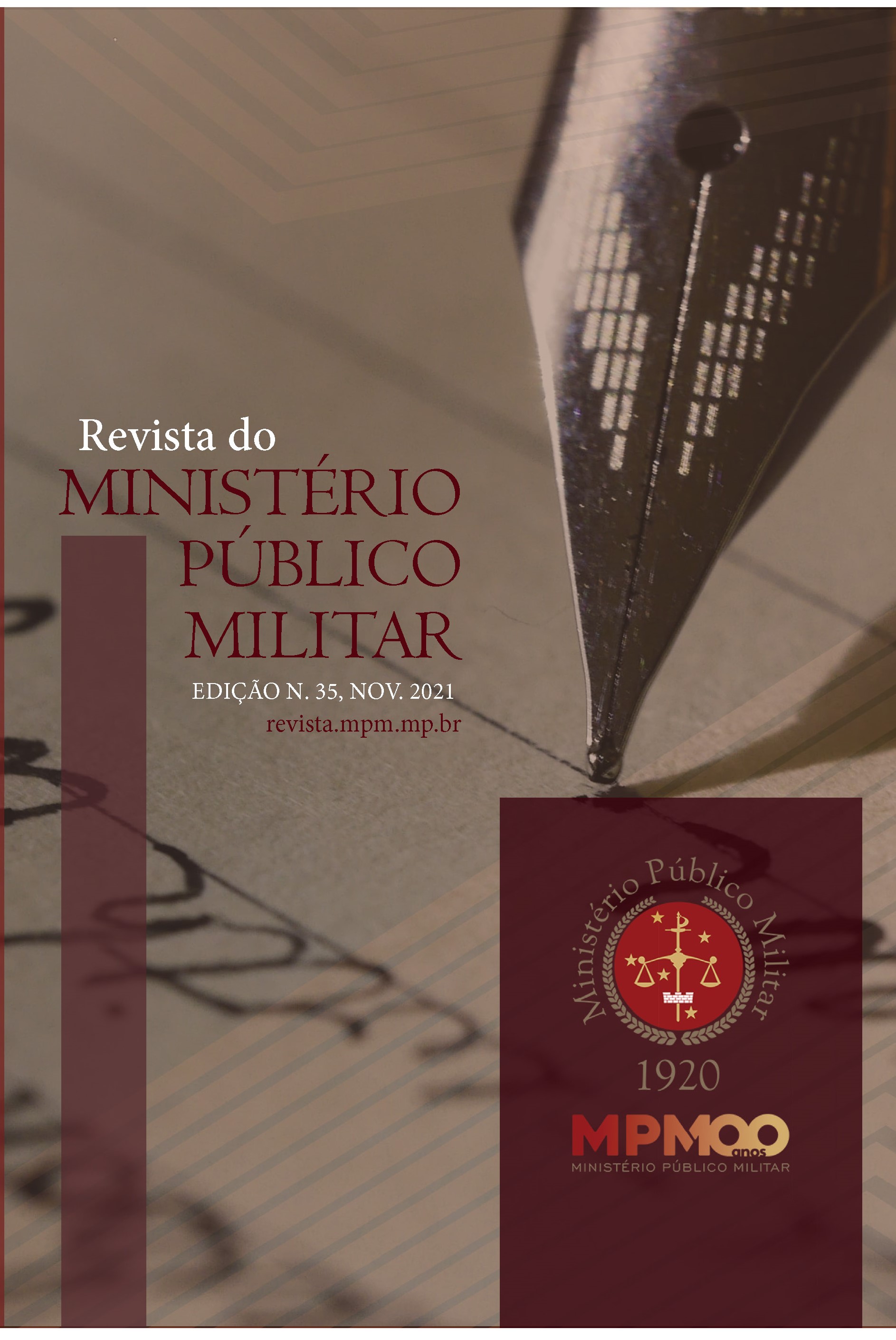 					Visualizar v. 48 n. 35 (2021): Revista do Ministério Público Militar
				